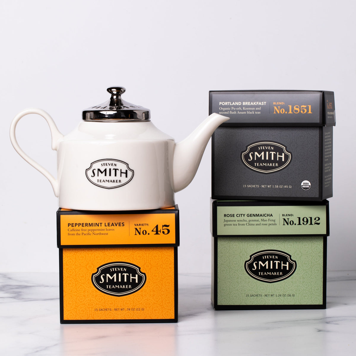 Best of the Northwest Assorted Teas with Teapot Midday Tea Ritual
